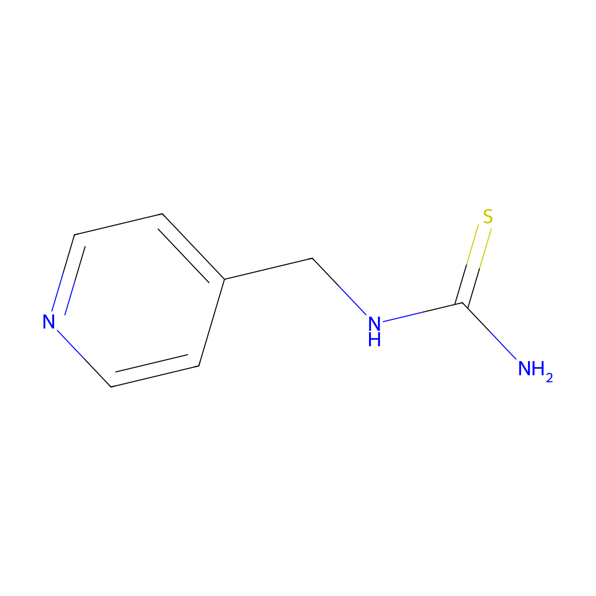 N-(pyridin-4-ylmethyl)thiourea molecular structure, CAS 282715-65-5