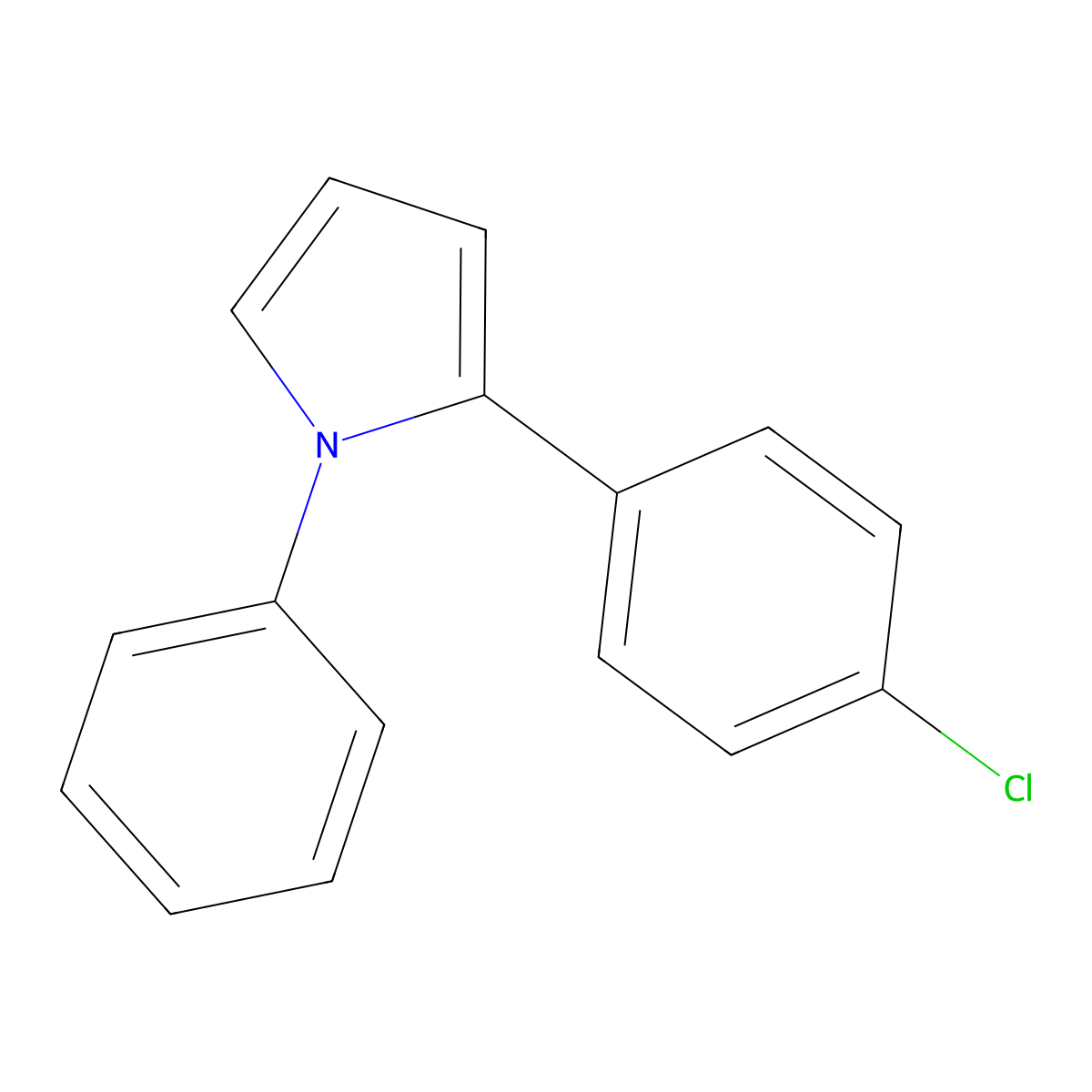 2-(4-Chlorophenyl)-1-phenyl-1H-pyrrole molecular structure, CAS 282717-07-1