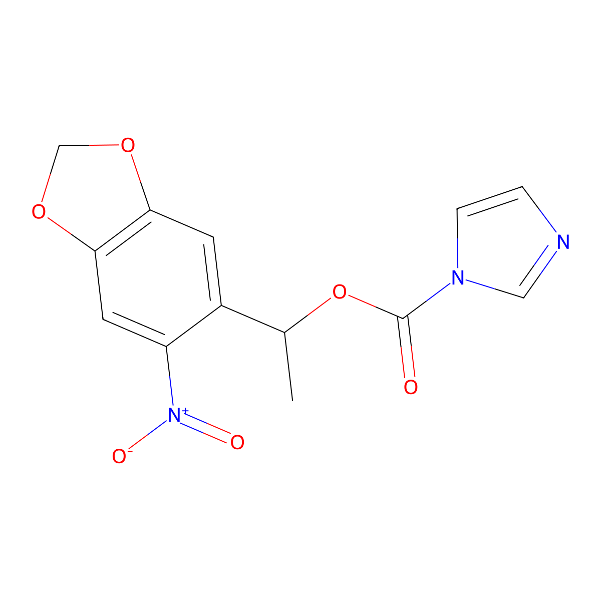 1-(6-Nitrobenzo[d][1,3]dioxol-5-yl)ethyl 1H-Imidazole-1-carboxylate molecular structure, CAS 282718-62-1