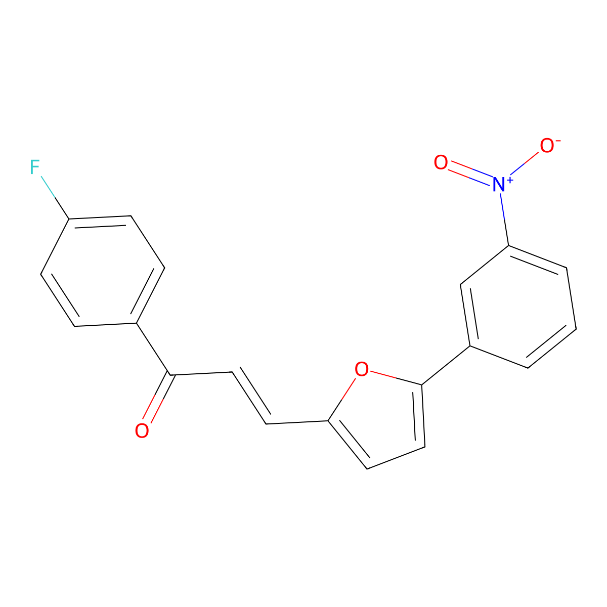 1-(4-Fluorophenyl)-3-[5-(3-nitrophenyl)furan-2-yl]prop-2-en-1-one molecular structure, CAS 282719-27-1