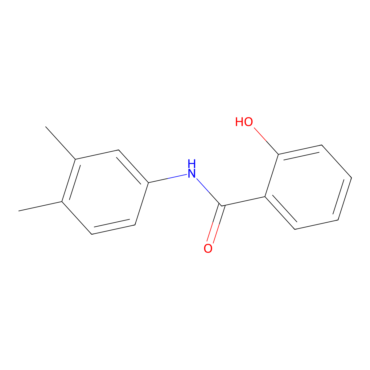 N-(3,4-Dimethylphenyl)-2-hydroxybenzamide molecular structure, CAS 282719-30-6