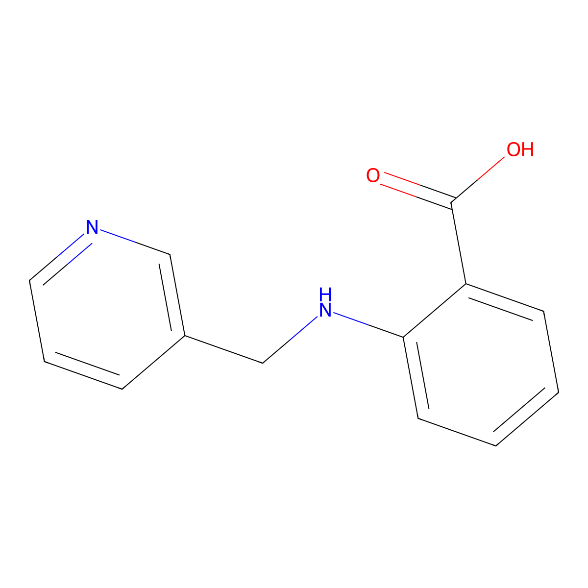 2-[(Pyridin-3-ylmethyl)amino]benzoic acid molecular structure, CAS 282719-60-2