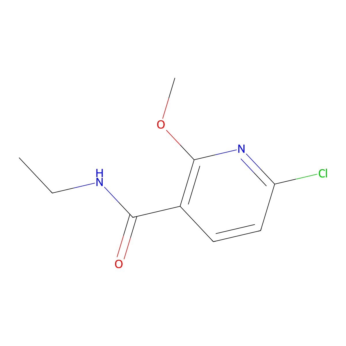 6-Chloro-N-ethyl-2-methoxynicotinamide molecular structure, CAS 2827196-58-5