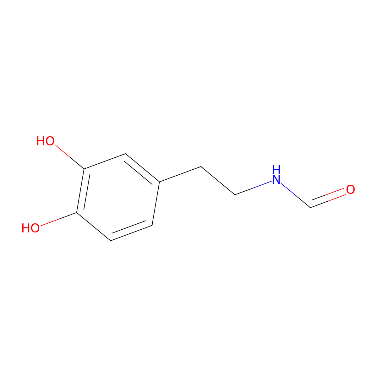 n-[2-(3,4-Dihydroxy-phenyl)-ethyl]-formamide molecular structure, CAS 282721-27-1