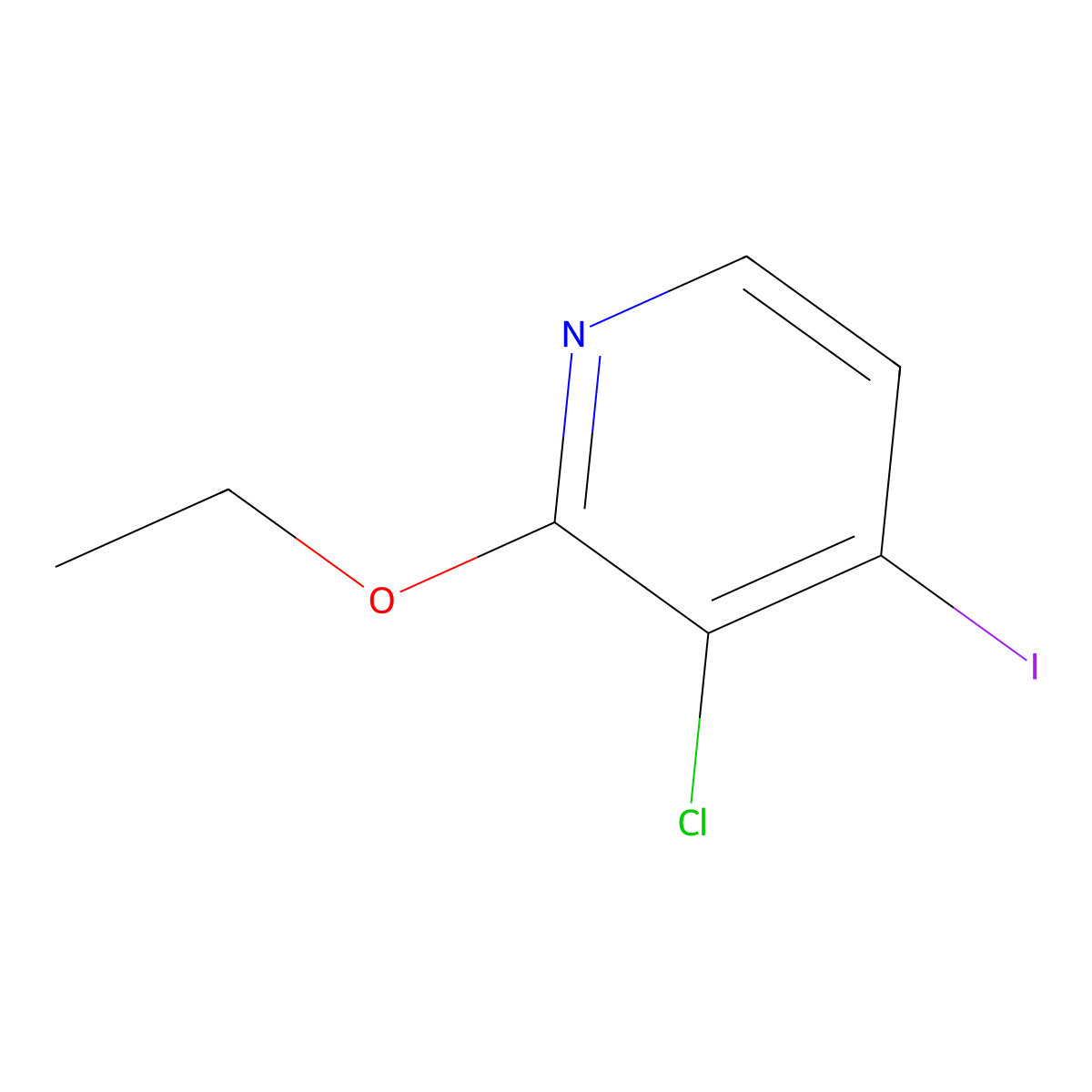3-Chloro-2-ethoxy-4-iodo-pyridine molecular structure, CAS 282723-19-7