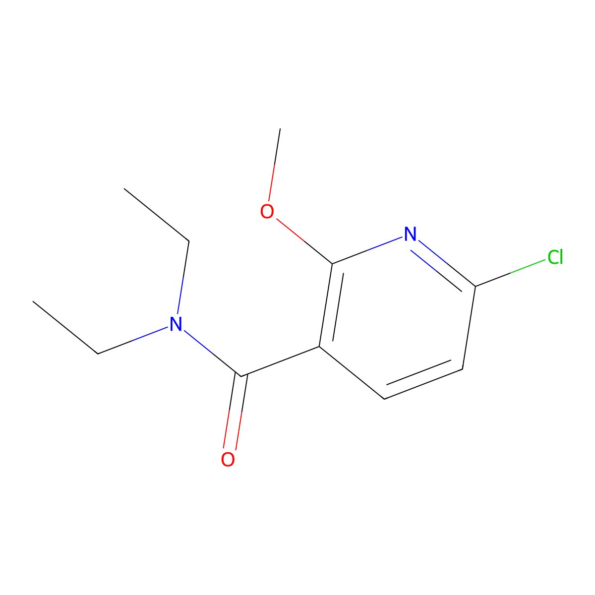 6-Chloro-N,N-diethyl-2-methoxynicotinamide molecular structure, CAS 2827237-65-8