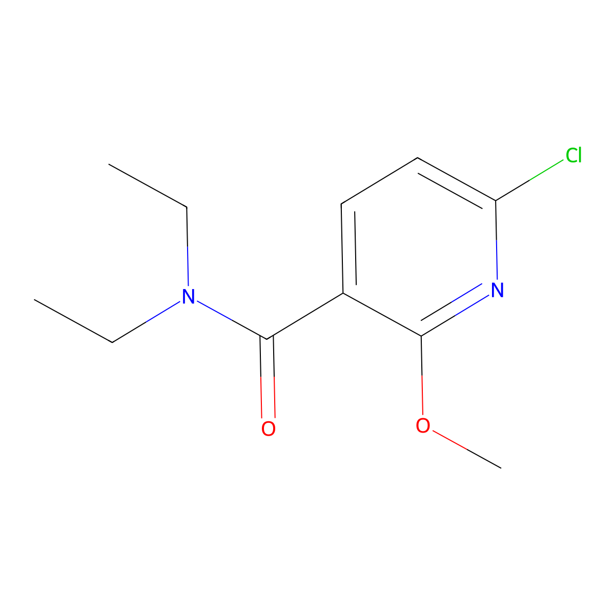 6-Chloro-N,N-diethyl-2-methoxynicotinamide molecular structure, CAS 2827237-65-8