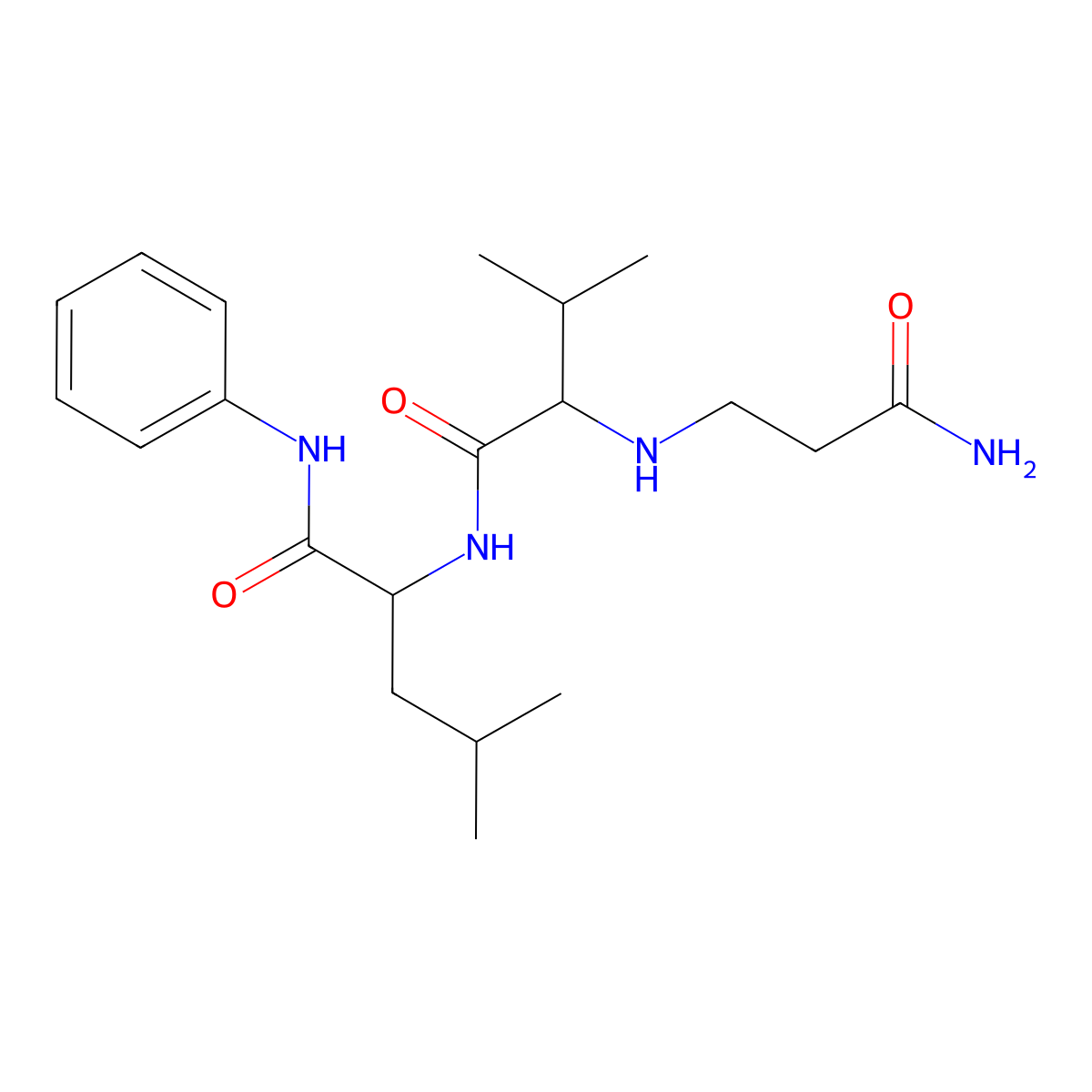 N-(2-Carbamoyl-ethyl)-Val-Leu-anilide molecular structure, CAS 282725-67-1