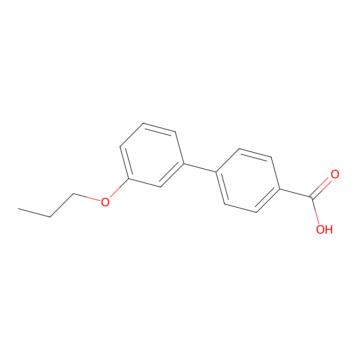 3'-Propoxy[1,1'-biphenyl]-4-carboxylic acid molecular structure, CAS 282727-26-8
