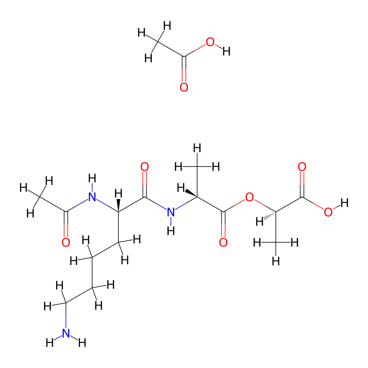Ac-Lys-D-Ala-D-lactic acid acetate molecular structure, CAS 282729-62-8