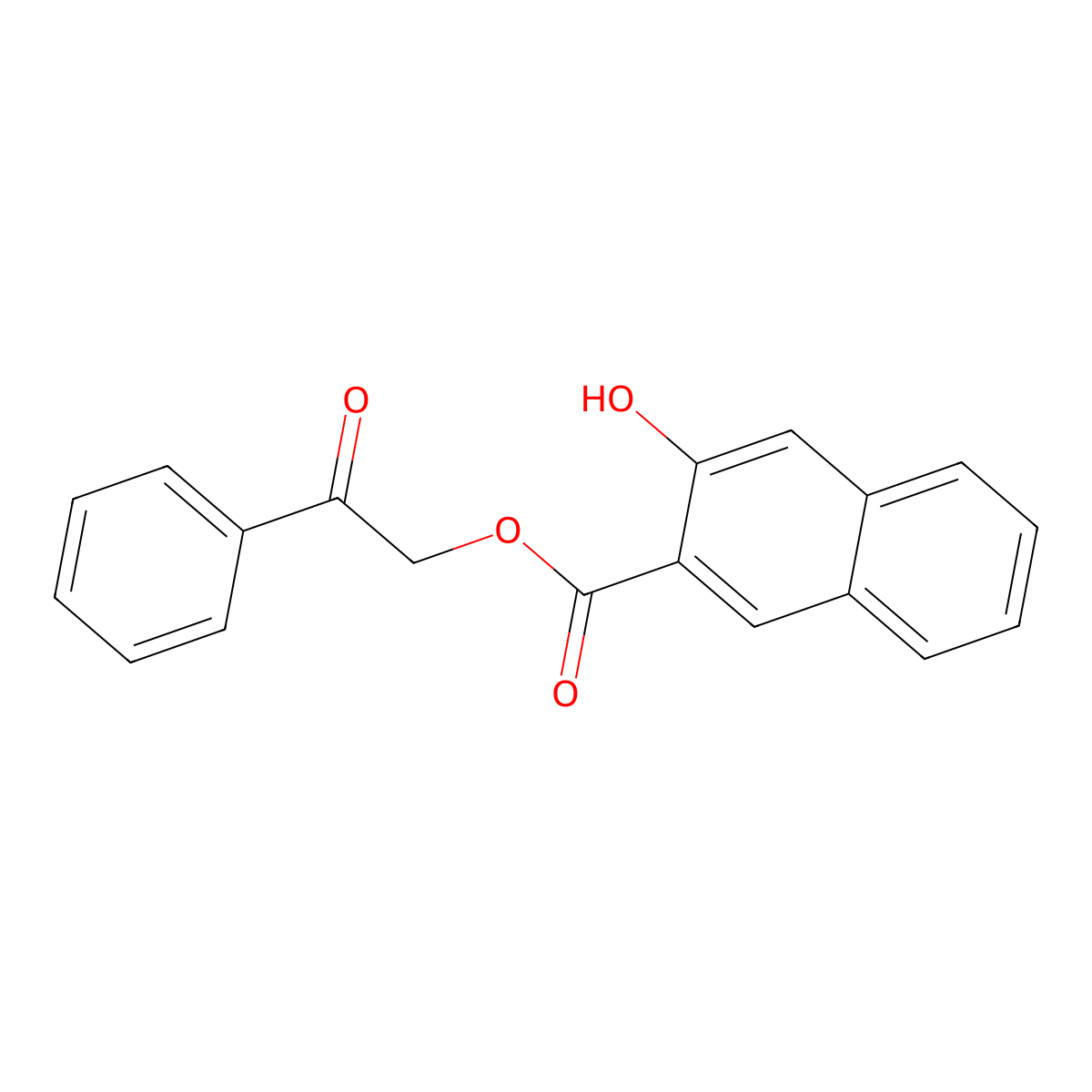 2-Oxo-2-phenylethyl 3-hydroxy-2-naphthoate molecular structure, CAS 282730-62-5