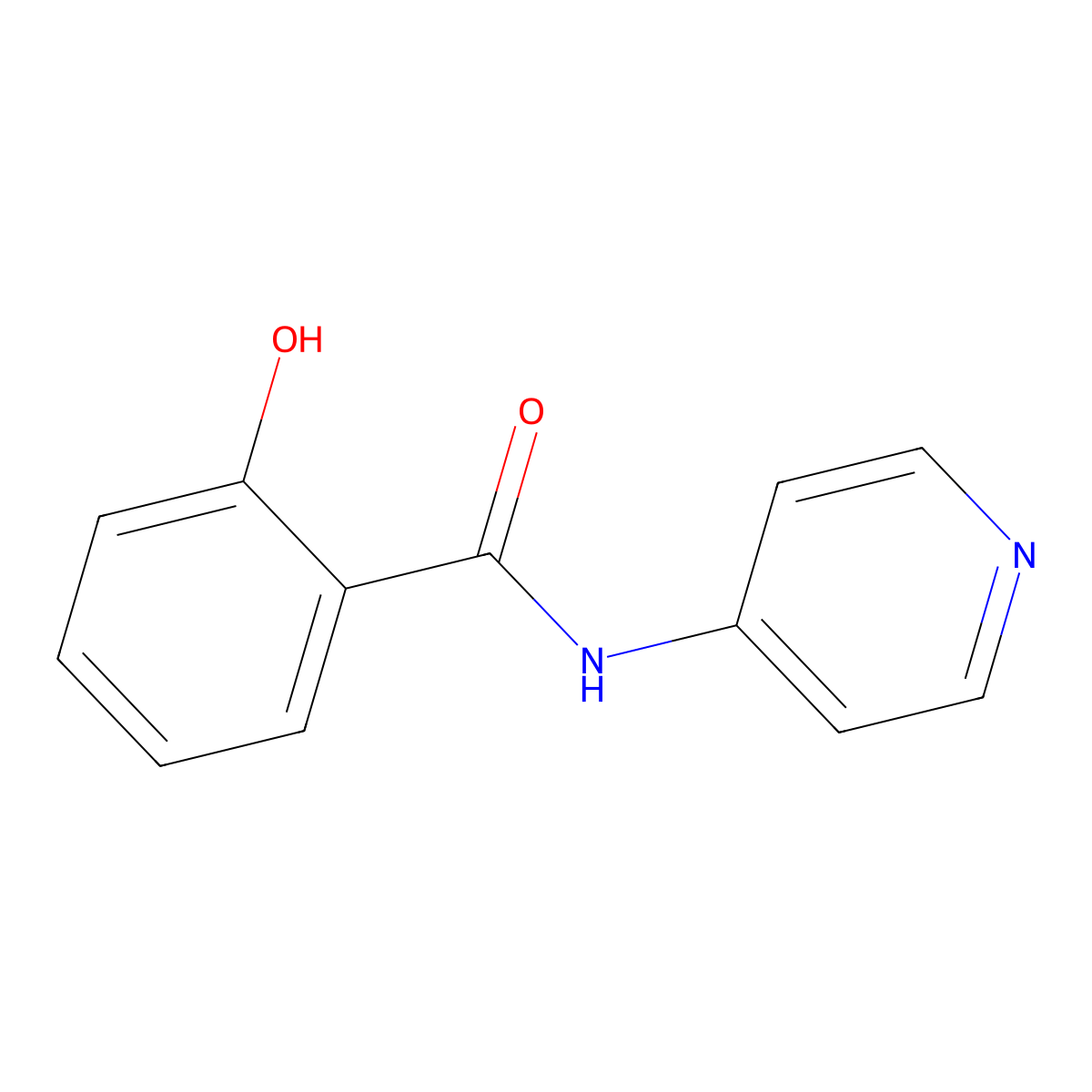 2-hydroxy-N-(pyridin-4-yl)benzamide molecular structure, CAS 282730-70-5