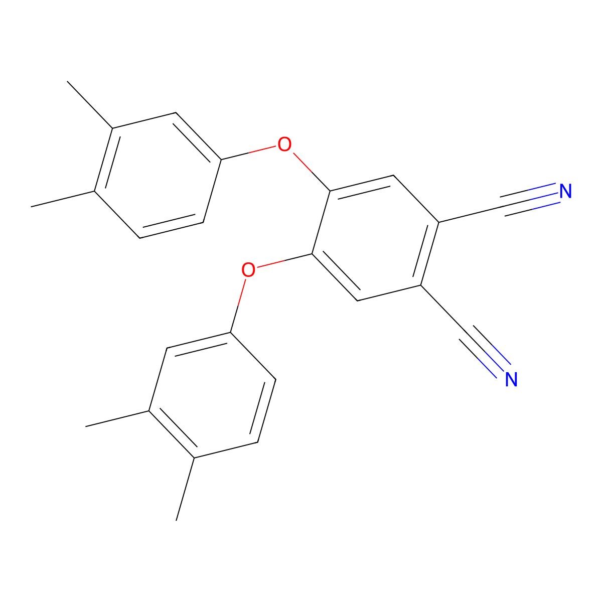 4,5-Bis(3,4-dimethylphenoxy)-1,2-benzenedicarbonitrile molecular structure, CAS 282734-51-4
