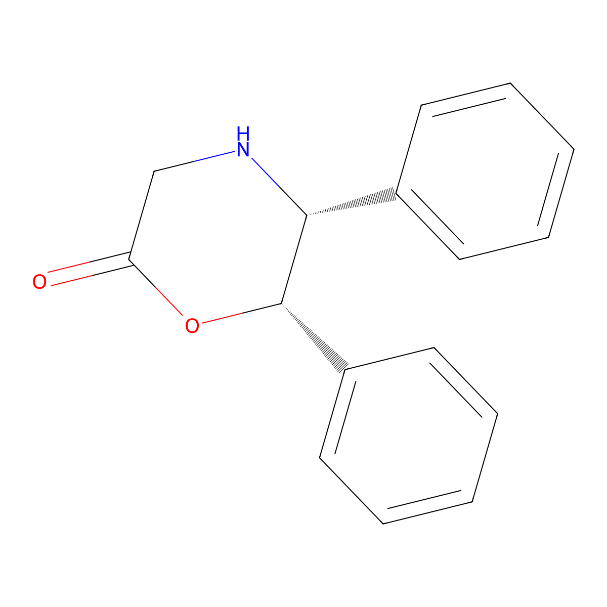 (5R,6S)-5.6-Diphenyl-2-morpholinone molecular structure, CAS 282735-66-4