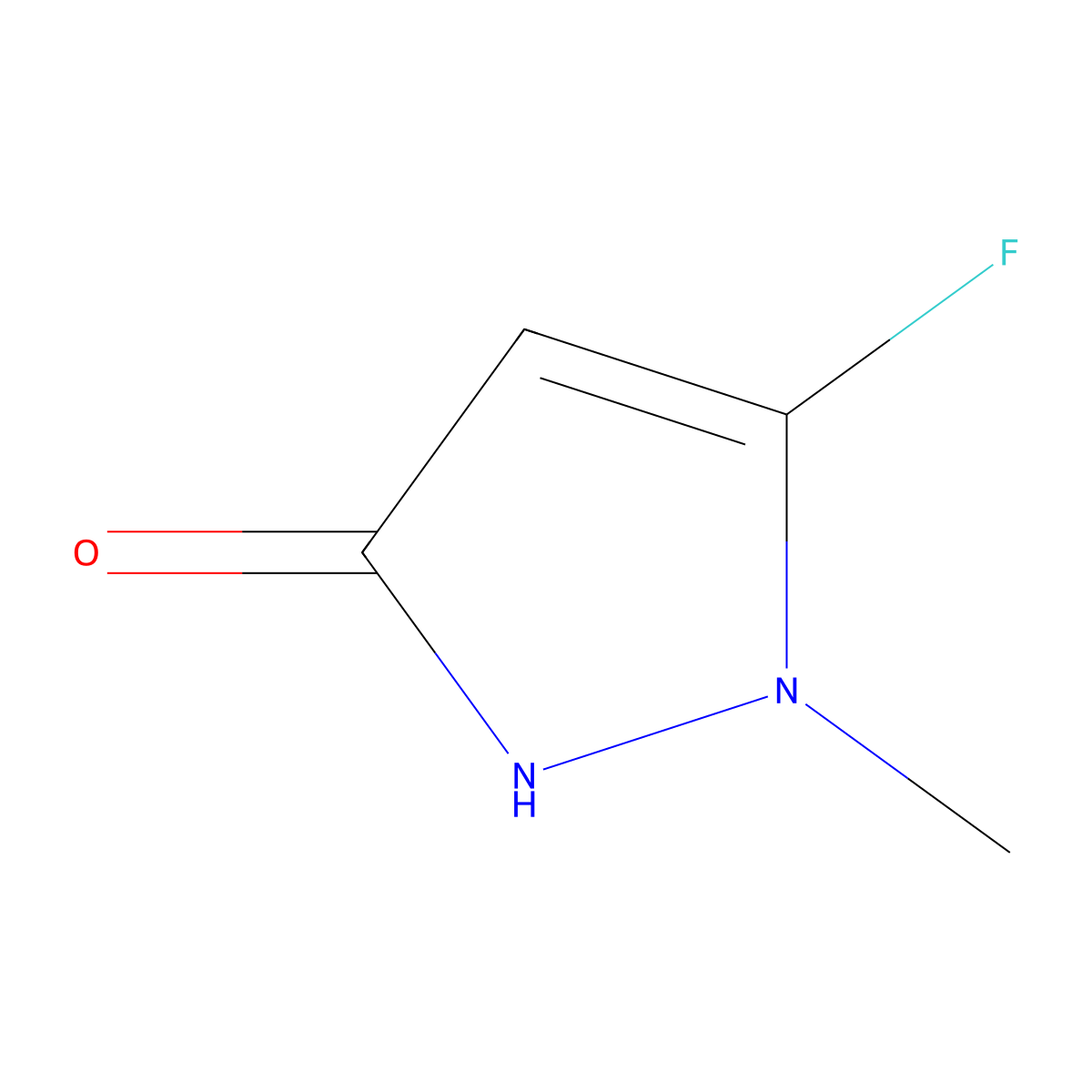 5-fluoro-1-methyl-1H-pyrazol-3-ol molecular structure, CAS 2827473-27-6