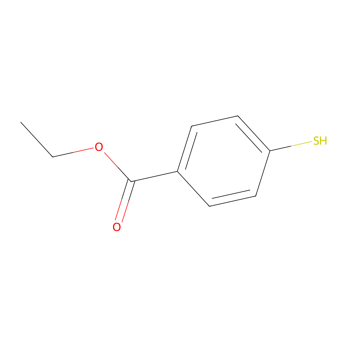 Ethyl 4-sulfanylbenzoate molecular structure, CAS 28276-32-6