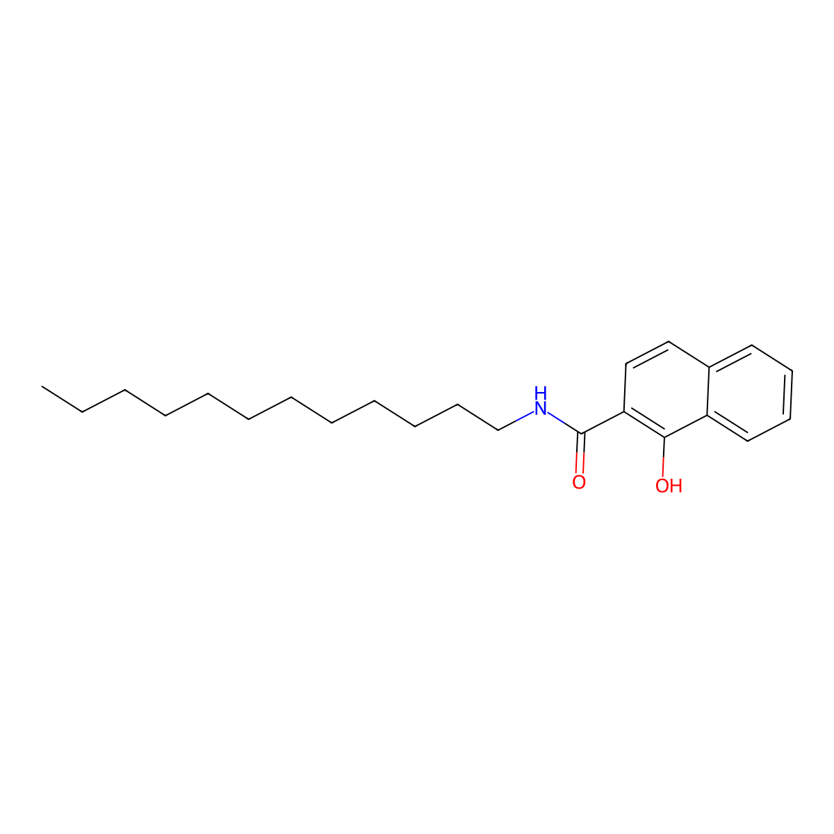 N-Dodecyl-1-hydroxy-2-naphthalenecarboxamide molecular structure, CAS 28279-38-1