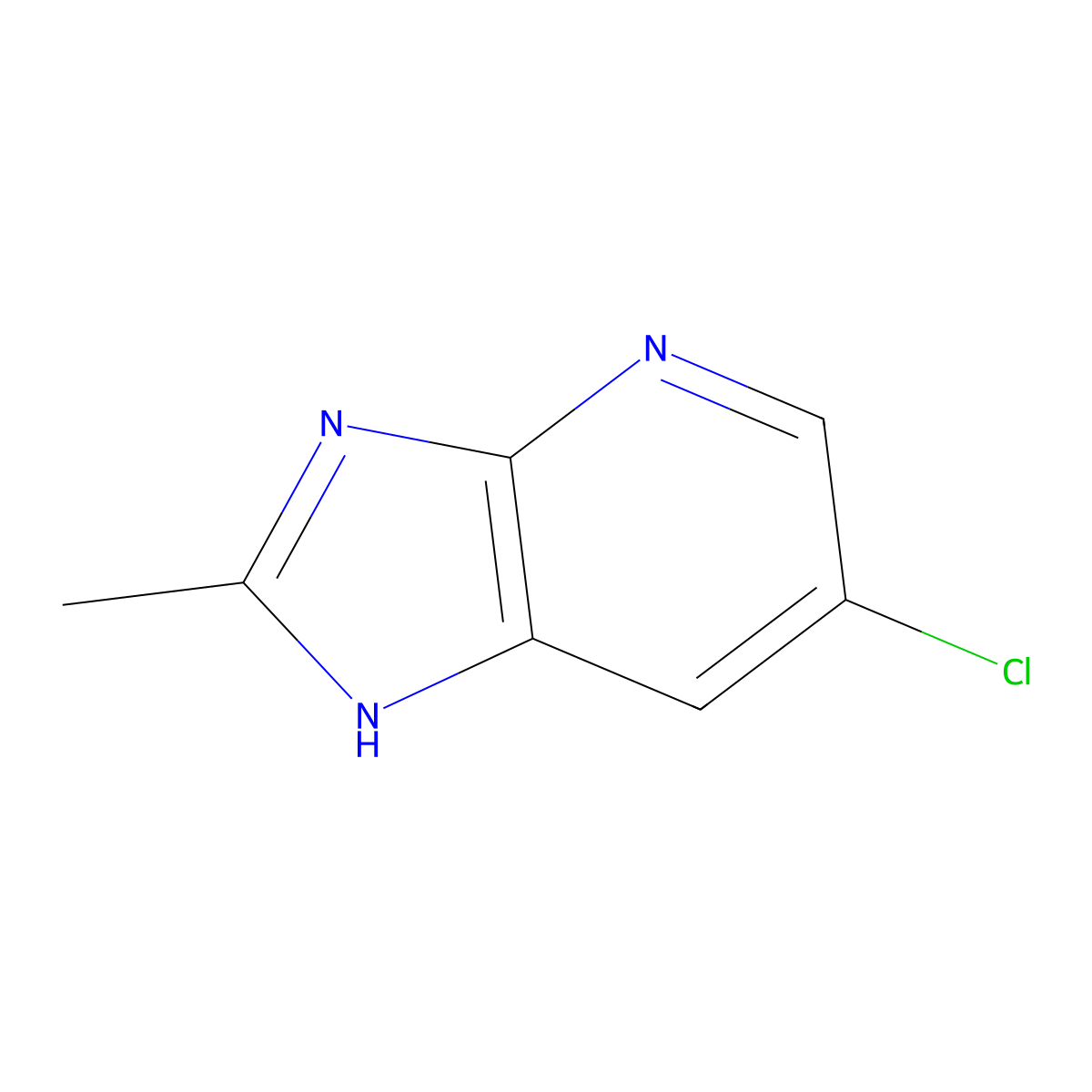 6-Chloro-2-methyl-1H-imidazo[4,5-b]pyridine molecular structure, CAS 28279-50-7