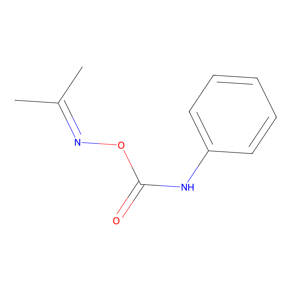2-Propanone O-((phenylamino)carbonyl)oxime molecular structure, CAS 2828-42-4