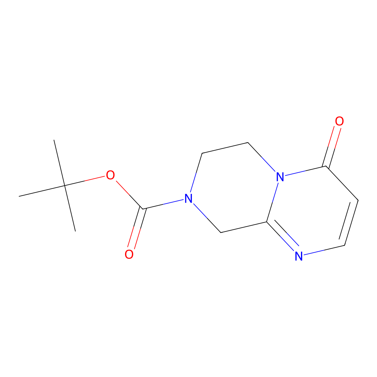 Tert-butyl 4-oxo-7,9-dihydro-6H-pyrazino[1,2-A]pyrimidine-8-carboxylate molecular structure, CAS 2828020-77-3