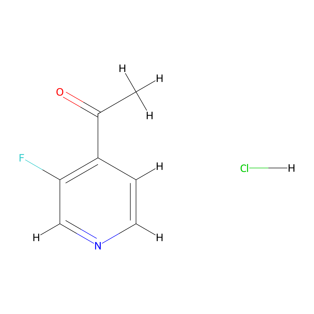 1-(3-Fluoropyridin-4-yl)ethan-1-one hydrochloride molecular structure, CAS 2828028-09-5