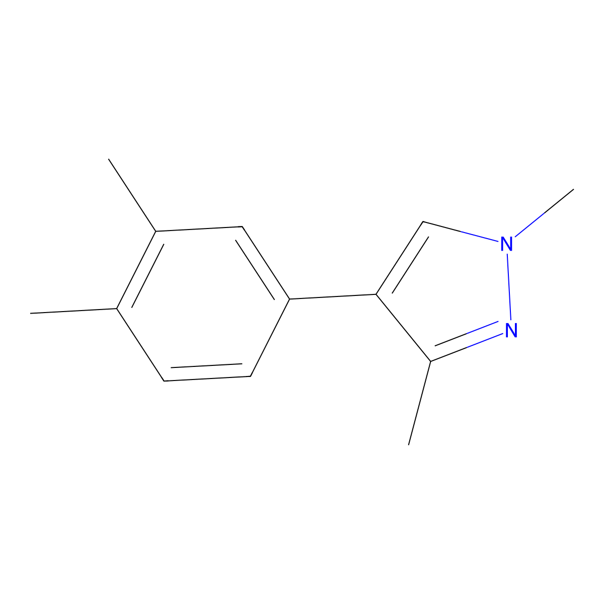 4-(3,4-Dimethylphenyl)-1,3-dimethyl-1H-pyrazole molecular structure, CAS 2828186-09-8