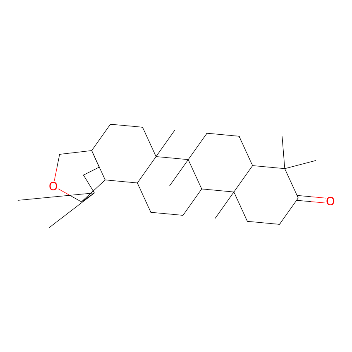 19,28-Epoxyoleanan-3-one molecular structure, CAS 28282-22-6