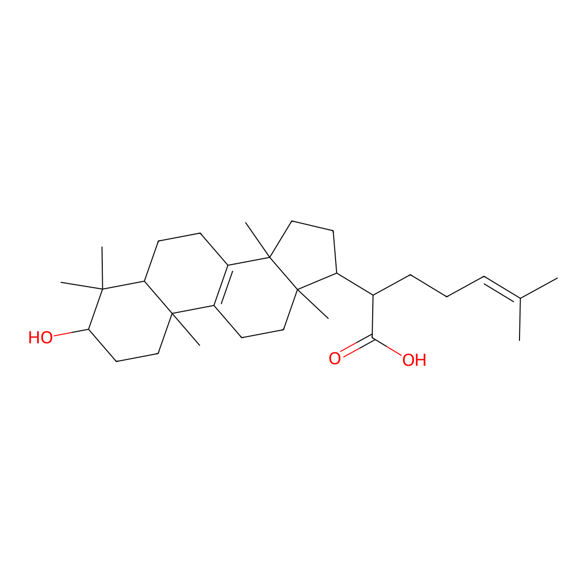 alpha-Elemolic acid molecular structure, CAS 28282-27-1