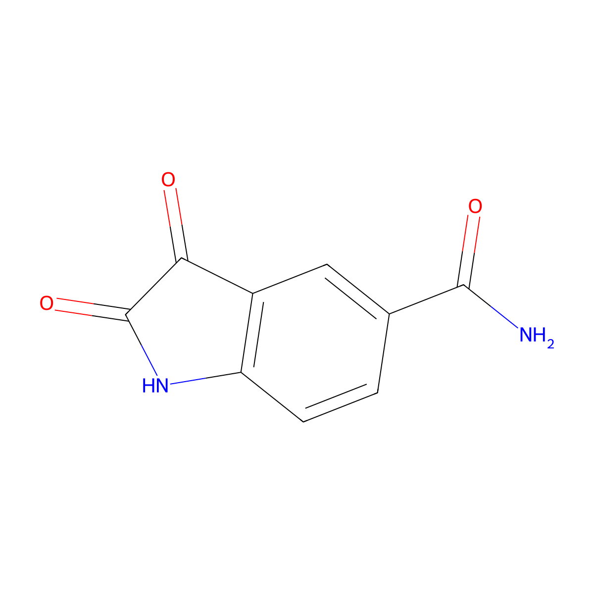 2,3-Dioxoindoline-5-carboxamide molecular structure, CAS 28283-98-9