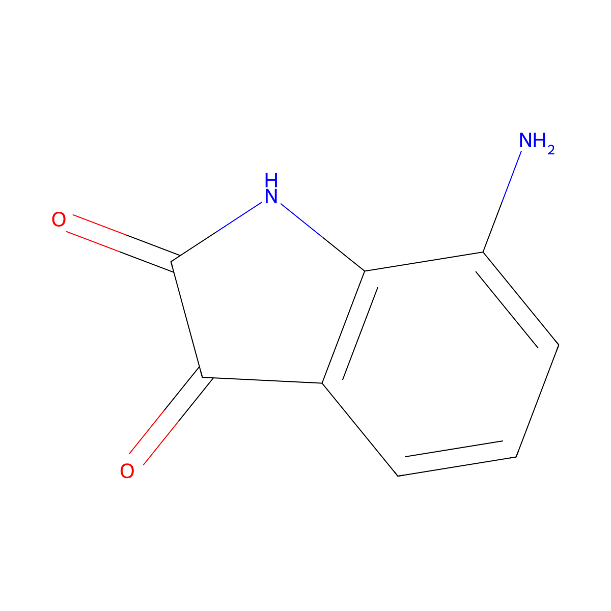 7-Aminoindoline-2,3-dione molecular structure, CAS 28284-00-6