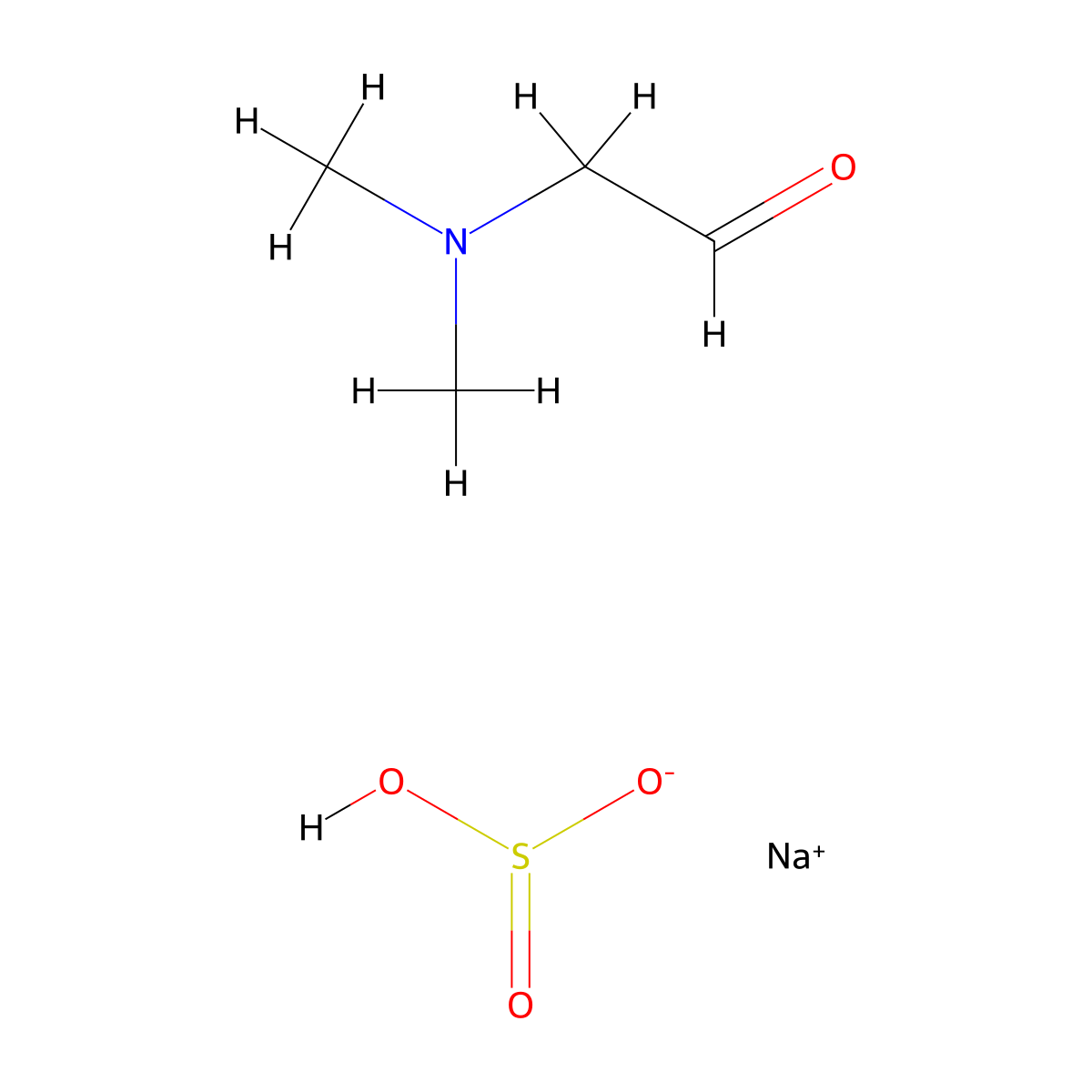 2-(Dimethylamino)acetaldehyde sodium hydrogensulfite molecular structure, CAS 2828431-84-9