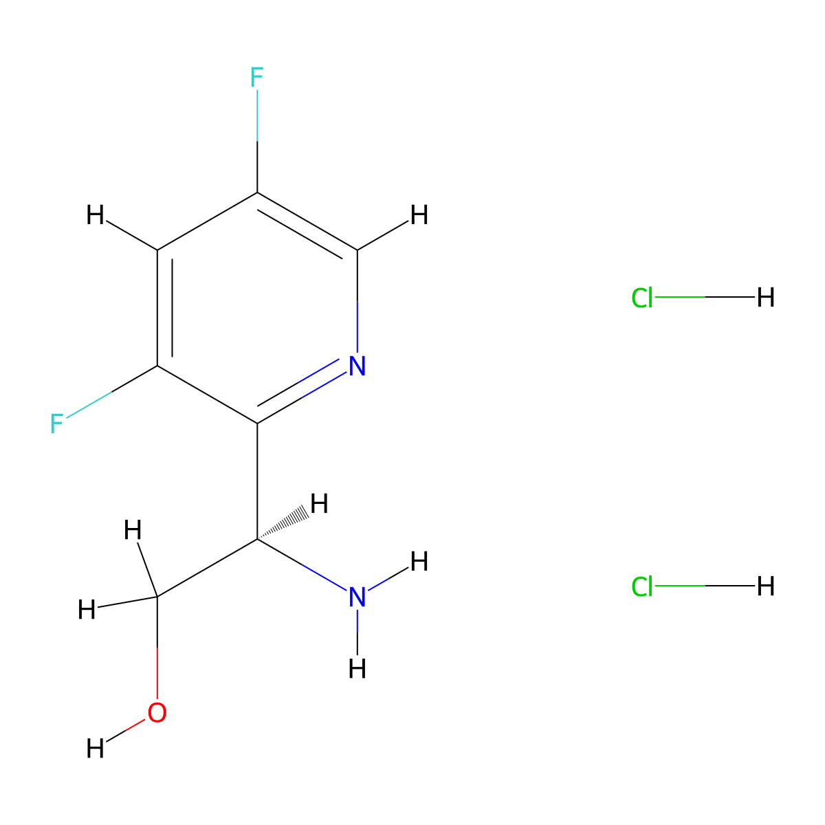 (R)-2-Amino-2-(3,5-difluoropyridin-2-yl)ethanol dihydrochloride molecular structure, CAS 2828431-90-7