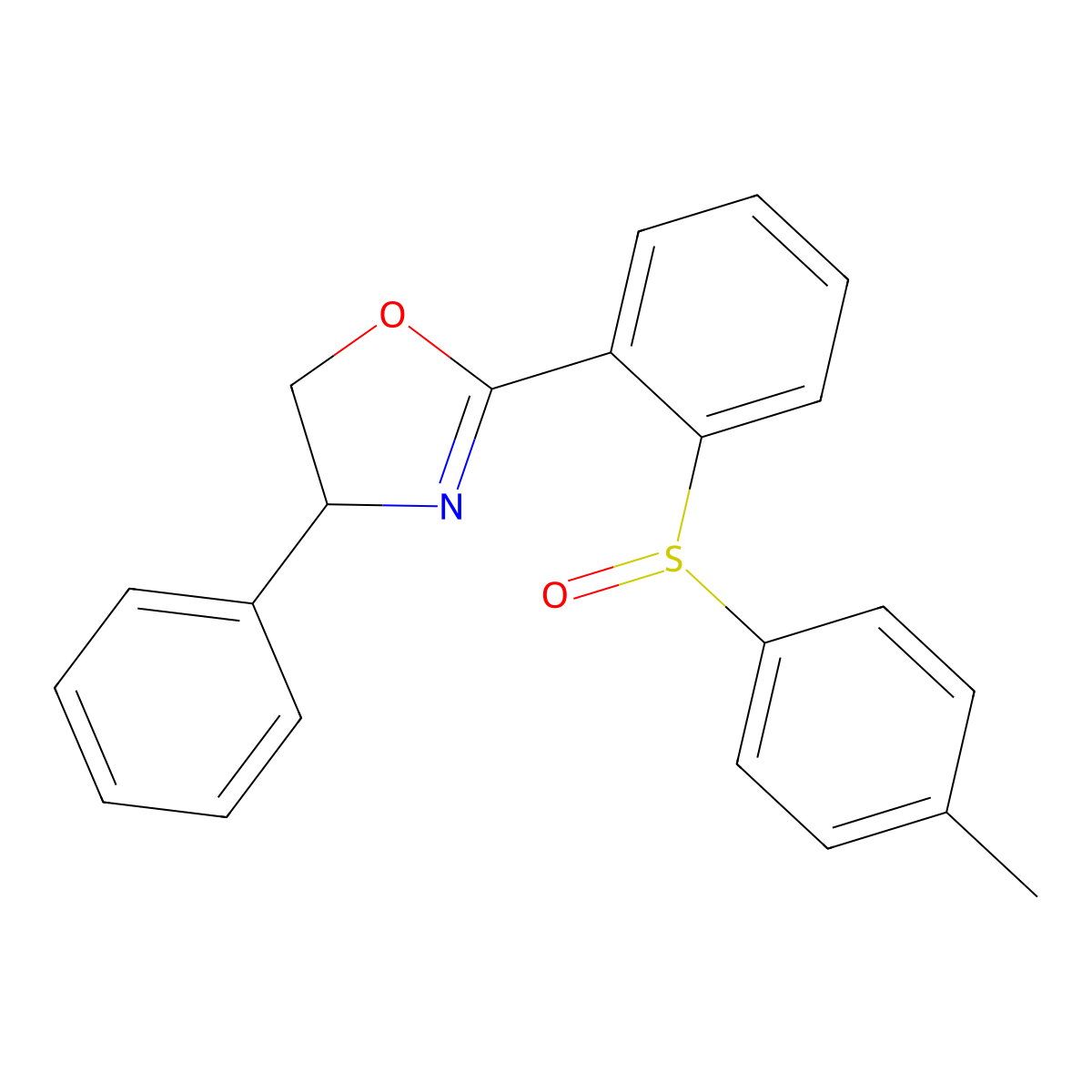 (R)-4-Phenyl-2-(2-((R)-p-tolylsulfinyl)phenyl)-4,5-dihydrooxazole molecular structure, CAS 2828432-15-9