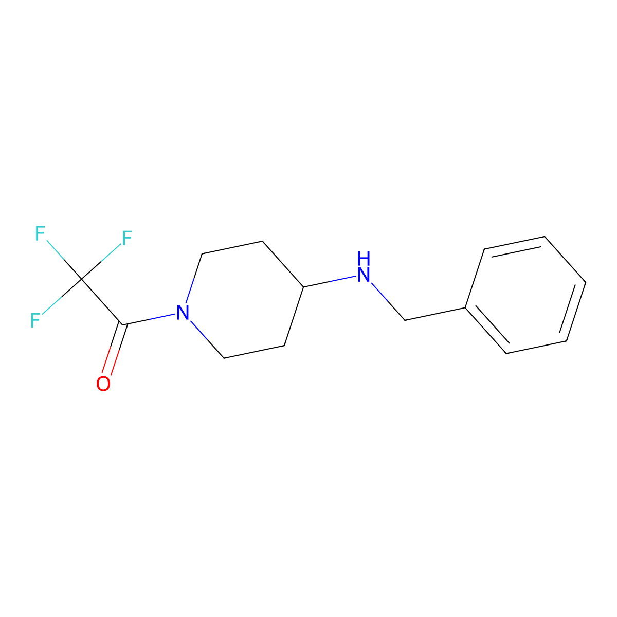 1-(4-(Benzylamino)piperidin-1-yl)-2,2,2-trifluoroethan-1-one molecular structure, CAS 2828432-19-3