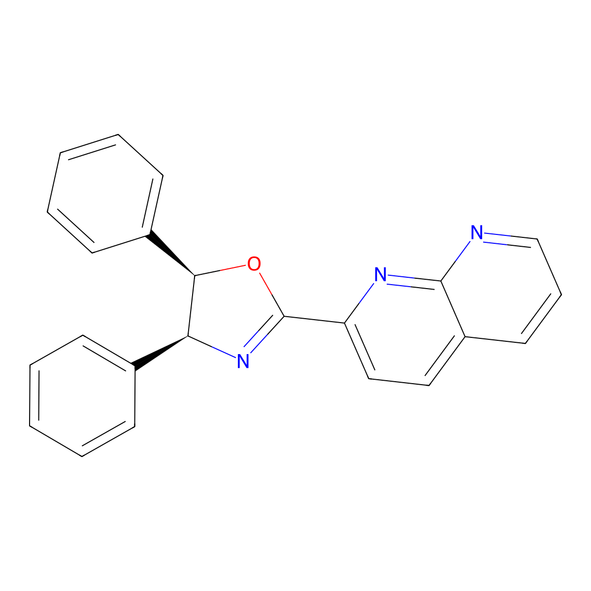 (4S,5R)-2-(1,8-Naphthyridin-2-yl)-4,5-diphenyl-4,5-dihydrooxazole molecular structure, CAS 2828432-21-7