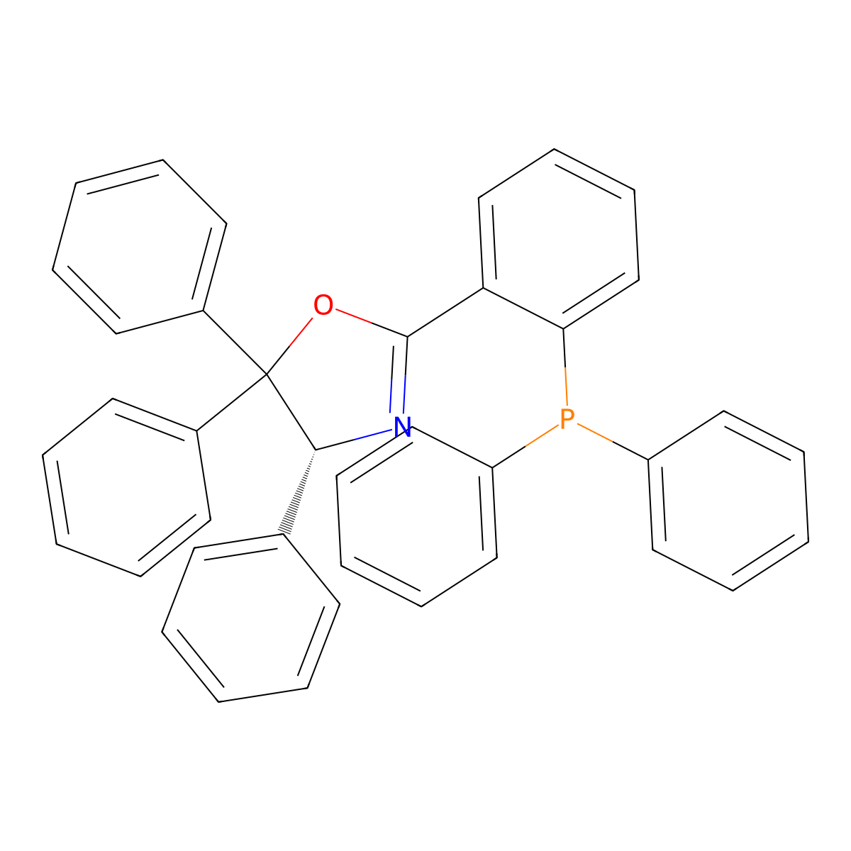 (R)-2-(2-(Diphenylphosphanyl)phenyl)-4,5,5-triphenyl-4,5-dihydrooxazole molecular structure, CAS 2828432-26-2
