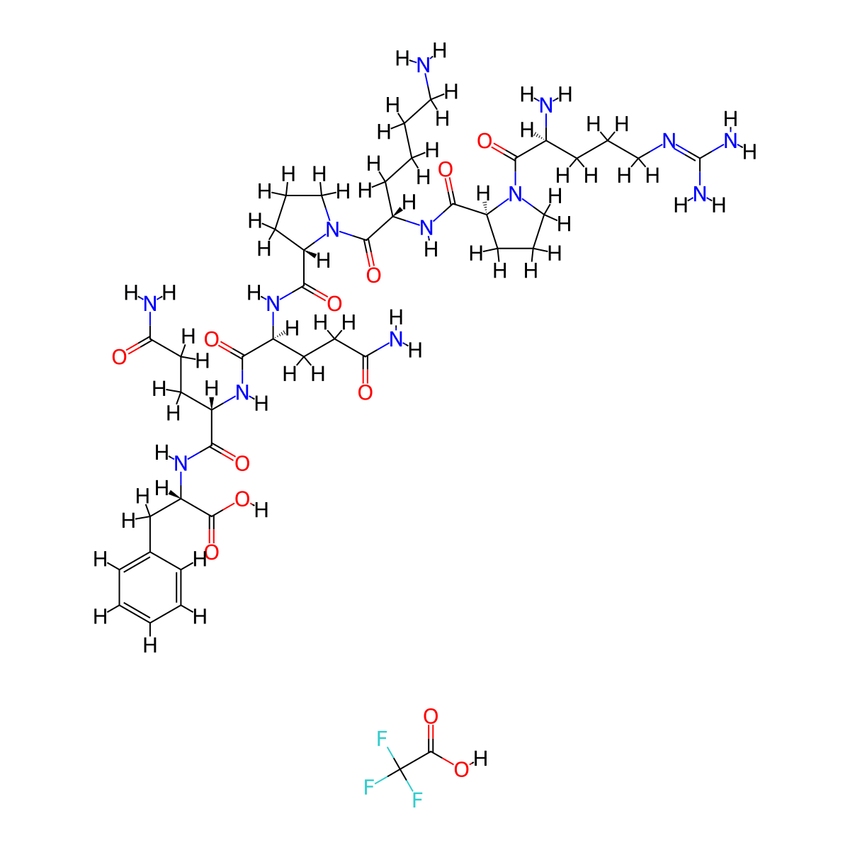Substance P(1-7) TFA molecular structure, CAS 2828433-22-1