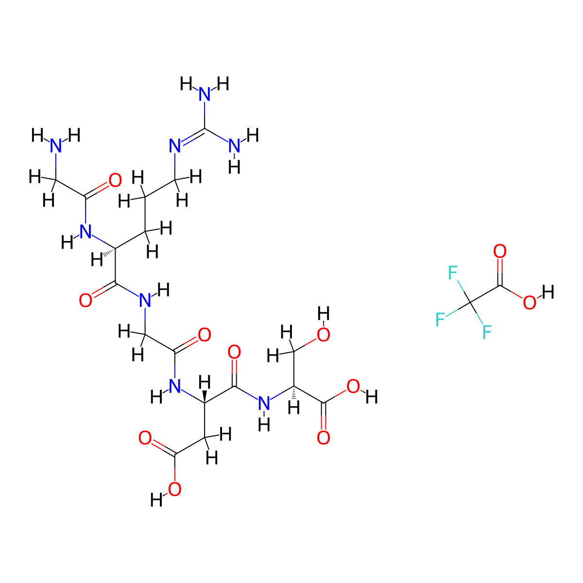 Gly-Arg-Gly-Asp-Ser TFA molecular structure, CAS 2828433-23-2