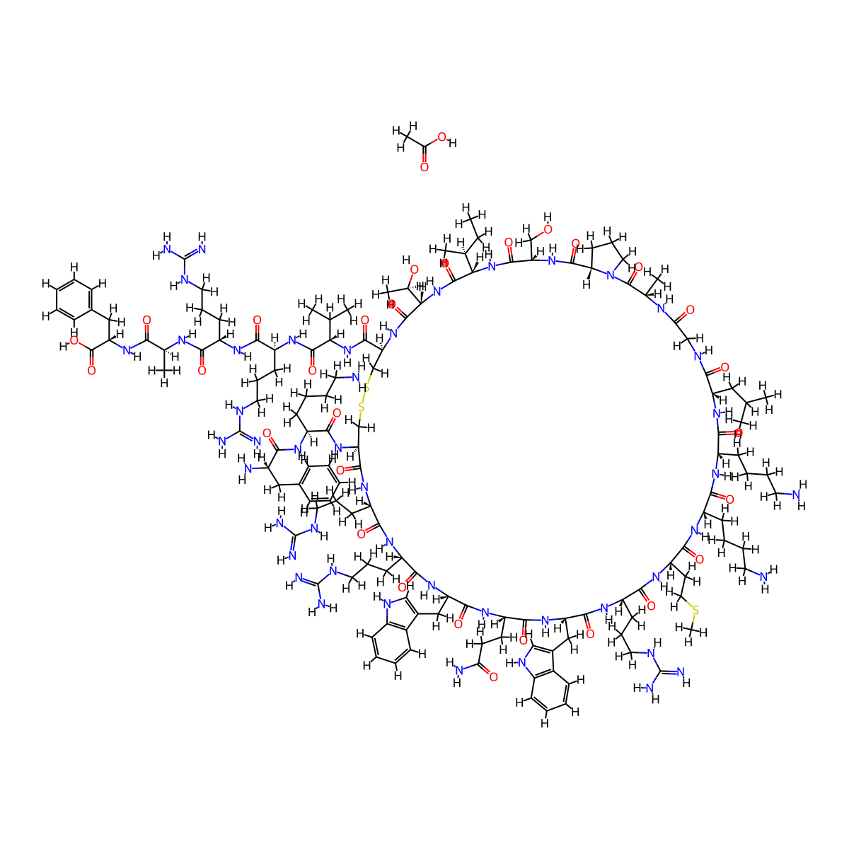Lactoferrin acetate molecular structure, CAS 2828433-30-1