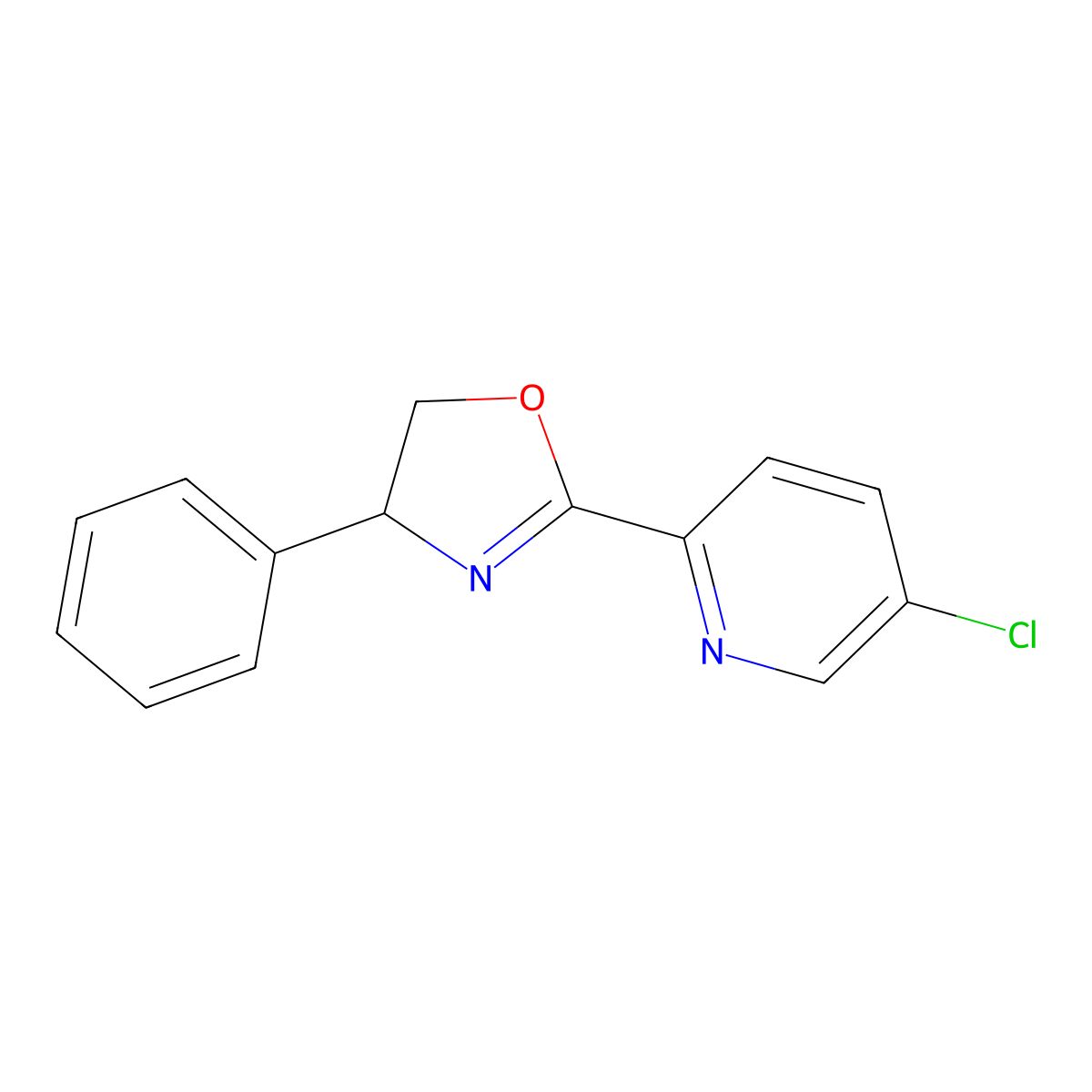 (R)-2-(5-Chloropyridin-2-yl)-4-phenyl-4,5-dihydrooxazole molecular structure, CAS 2828433-62-9