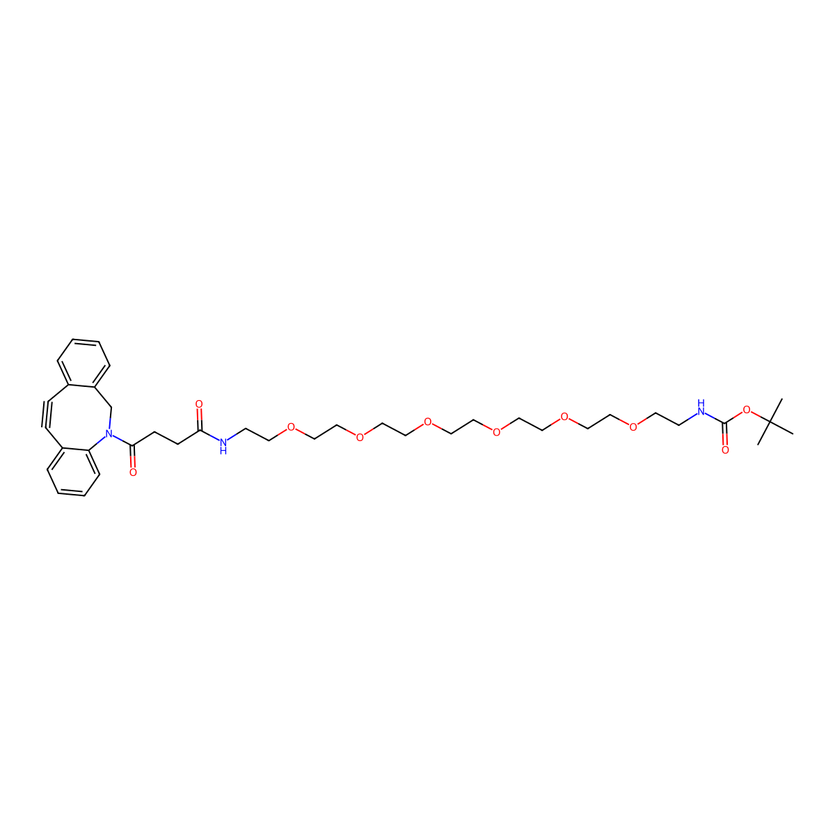 DBCO-PEG6-NH-Boc molecular structure, CAS 2828433-65-2
