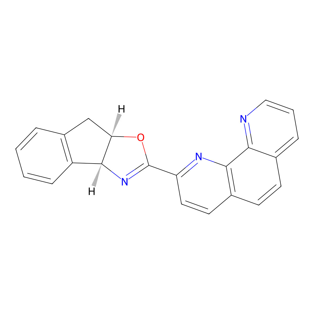(3aS,8aR)-2-(1,10-Phenanthrolin-2-yl)-3a,8a-dihydro-8H-indeno[1,2-d]oxazole molecular structure, CAS 2828438-16-8