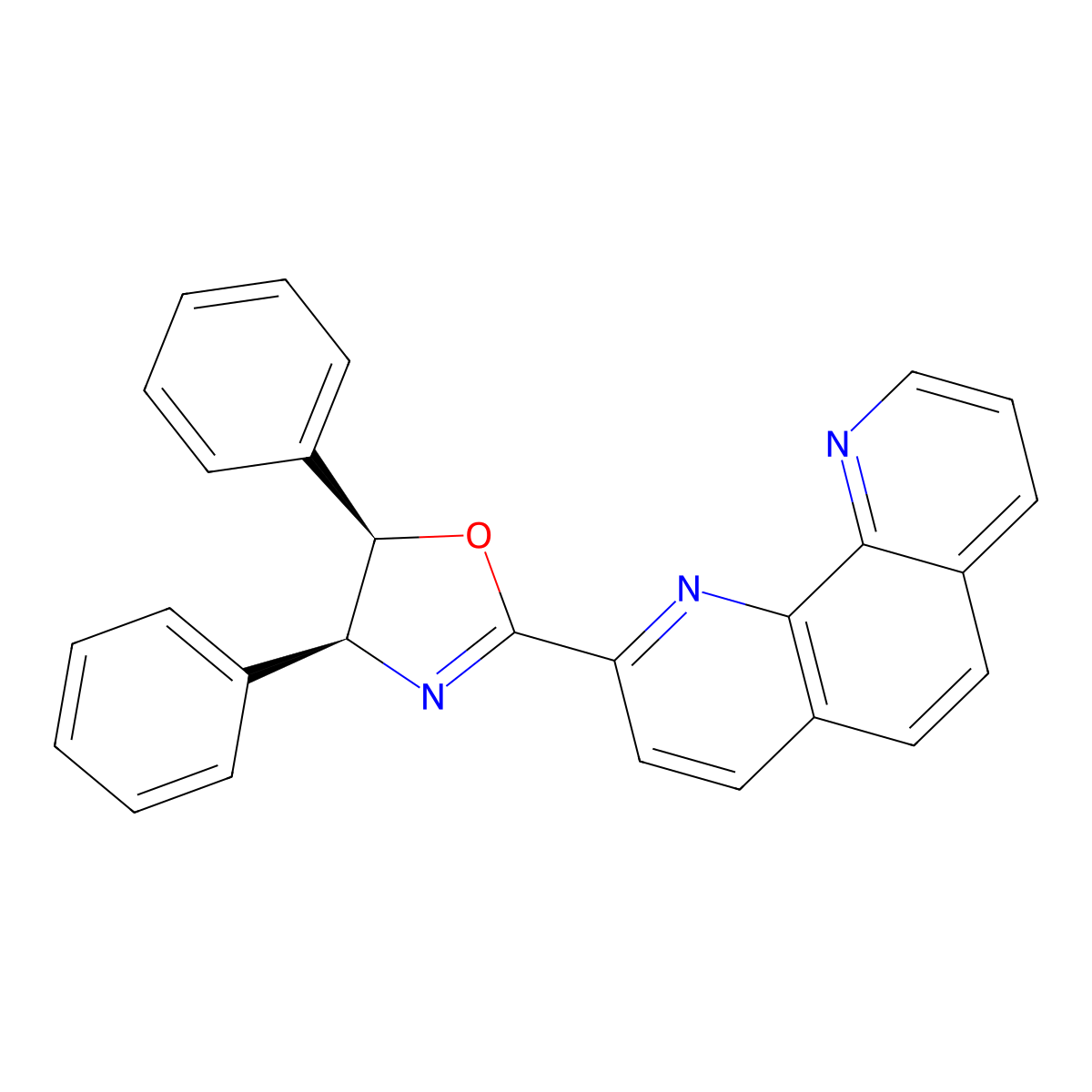 (4S,5R)-2-(1,10-Phenanthrolin-2-yl)-4,5-diphenyl-4,5-dihydrooxazole molecular structure, CAS 2828438-17-9