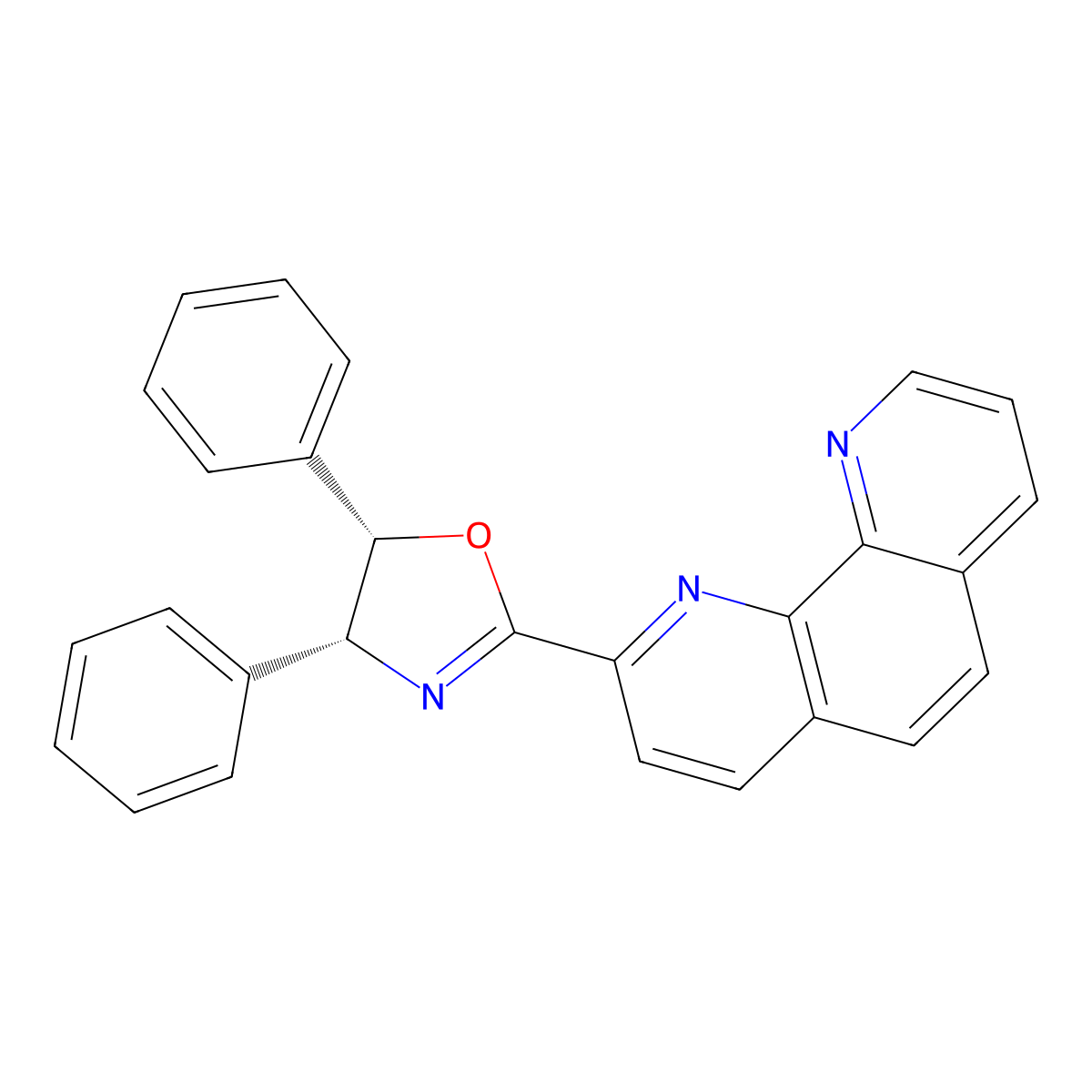 (4R,5S)-2-(1,10-Phenanthrolin-2-yl)-4,5-diphenyl-4,5-dihydrooxazole molecular structure, CAS 2828438-21-5