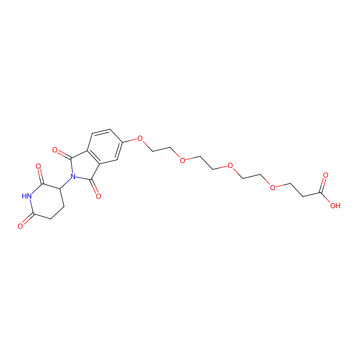 Thalidomide-PEG4-COOH molecular structure, CAS 2828438-28-2