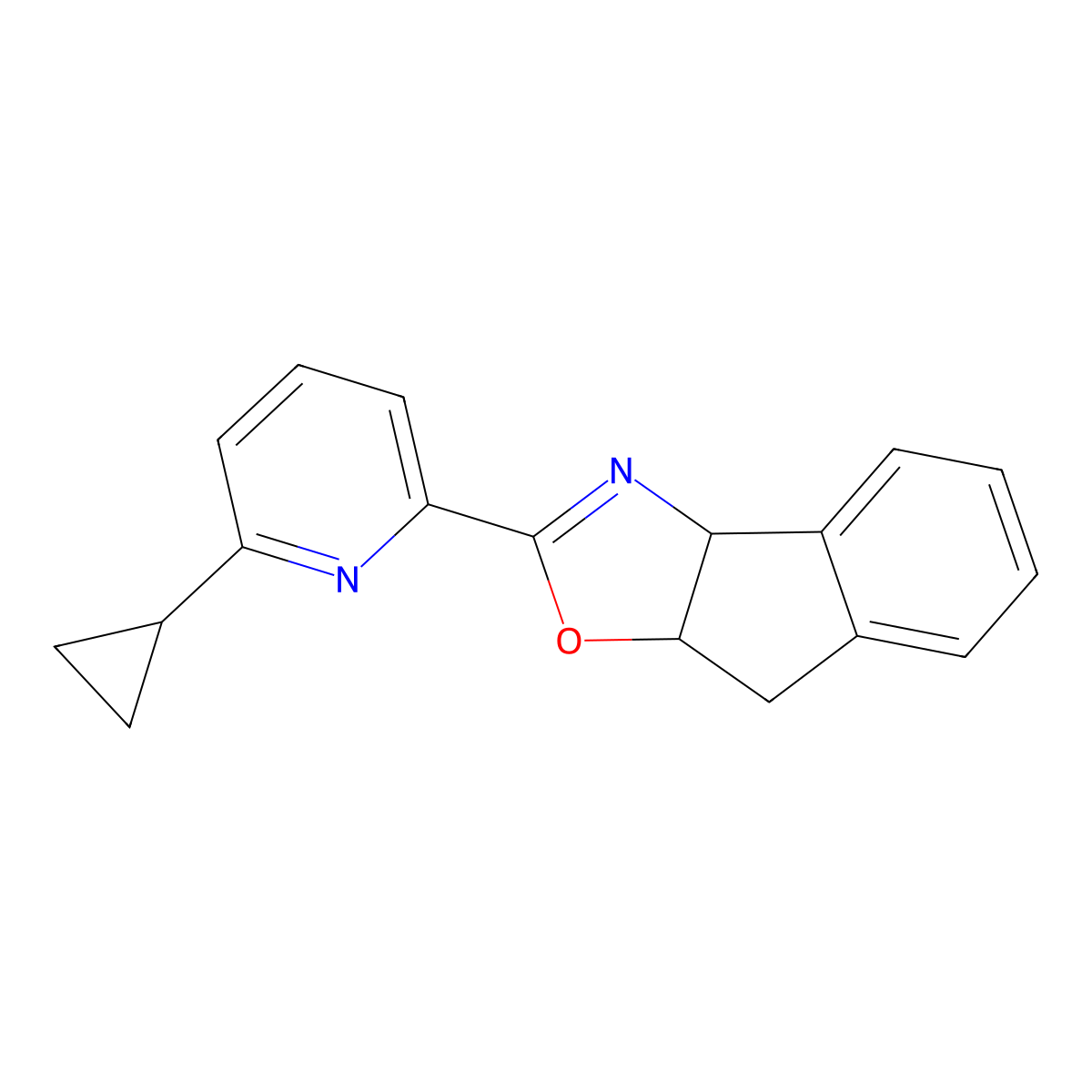 (3aR,8aS)-2-(6-Cyclopropylpyridin-2-yl)-3a,8a-dihydro-8H-indeno[1,2-d]oxazole molecular structure, CAS 2828438-59-9