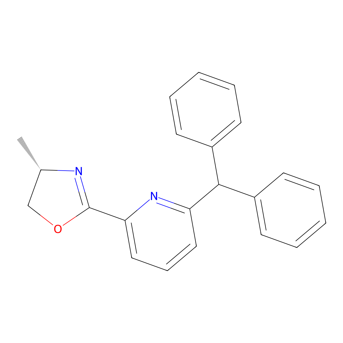 (S)-2-(6-Benzhydrylpyridin-2-yl)-4-methyl-4,5-dihydrooxazole molecular structure, CAS 2828438-68-0