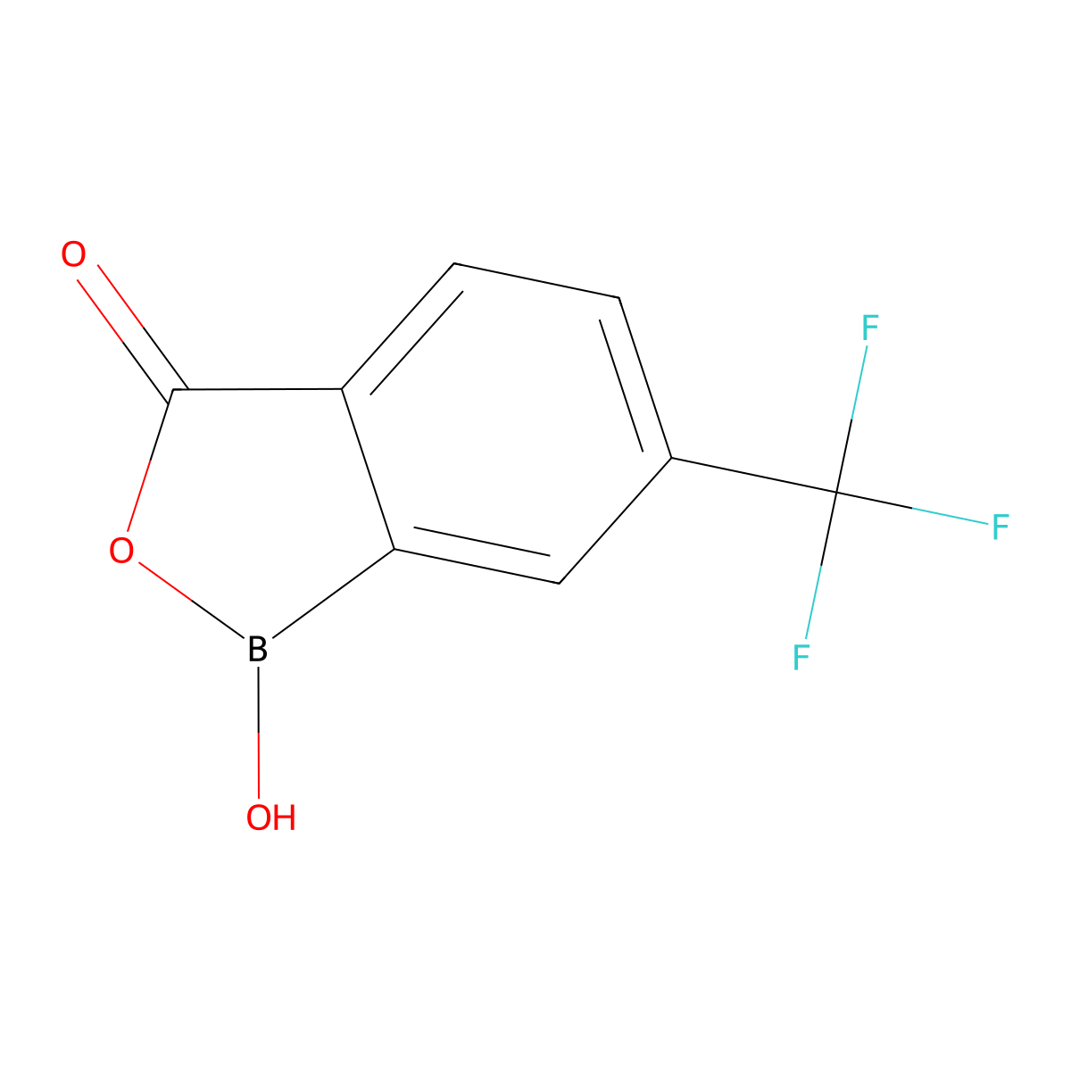 1-Hydroxy-6-(trifluoromethyl)benzo[c][1,2]oxaborol-3(1H)-one molecular structure, CAS 2828438-87-3