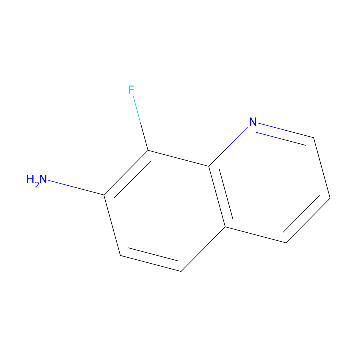 8-Fluoroquinolin-7-amine molecular structure, CAS 2828438-93-1