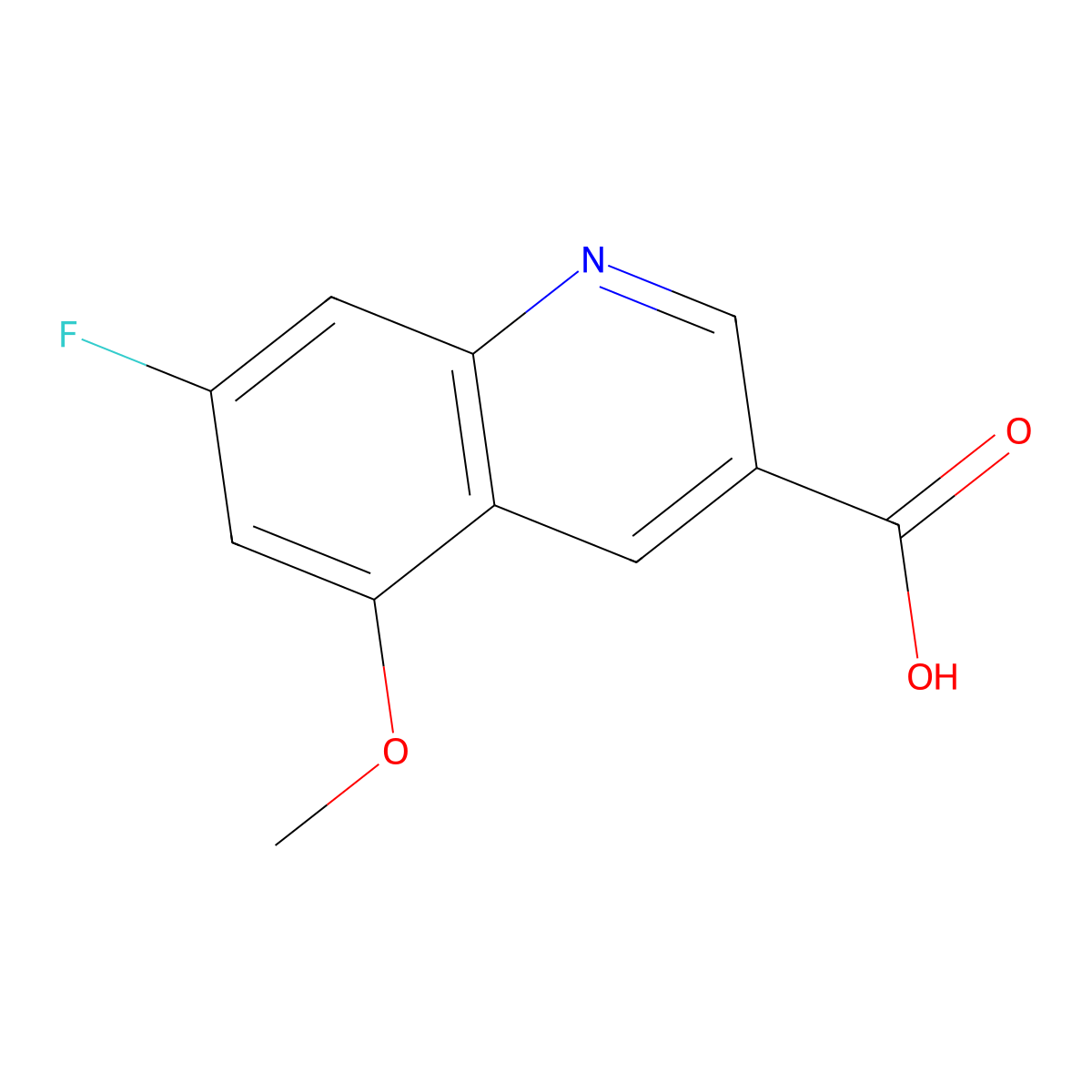 7-Fluoro-5-methoxyquinoline-3-carboxylic acid molecular structure, CAS 2828438-97-5